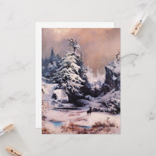 Winter in de Rocky Mountains Kaart (Voorkant / Achterkant in situ)