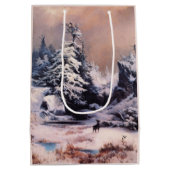 Winter in de Rocky Mountains Medium Cadeauzakje (Achterkant)