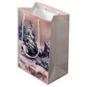 Winter in de Rocky Mountains Medium Cadeauzakje (Achterkant Gekanteld)