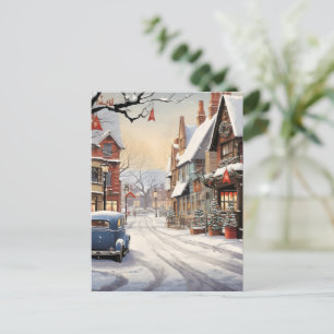  winter in de stad briefkaart