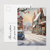  winter in de stad briefkaart (Voorkant / Achterkant)