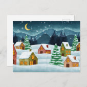 Winter in de stad briefkaart (Voorkant / Achterkant)