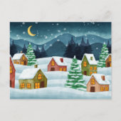 Winter in de stad briefkaart (Voorkant)