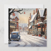  winter in de stad feestdagenkaart (Voorkant)