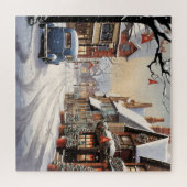  winter in de stad legpuzzel (Horizontaal)