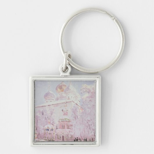 Winter in de Trinity-St. Sergius Lavra Sleutelhanger (Voorkant)