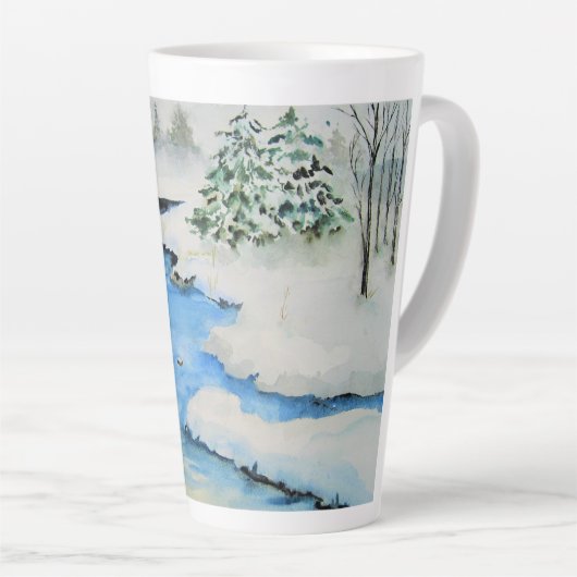 Winter in de vallei latte mok (Rechterhoek)