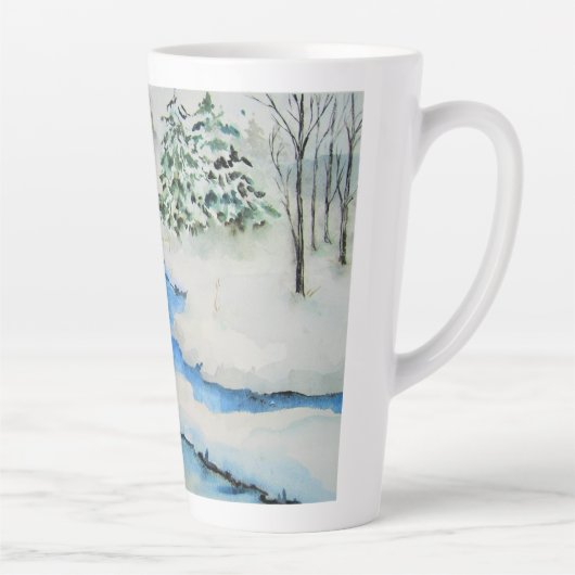 Winter in de vallei latte mok (Rechts)