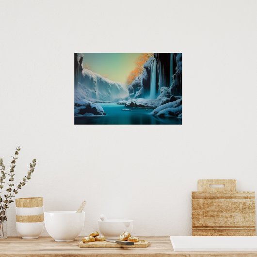 Winter in de waterkloof poster (Keuken)