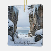Winter in Door County  Wisconsin Souvenir Keepsake Keramisch Ornament (Links)