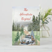 Winter in Evergreen Bossen Save the Date (Staand voorkant)