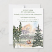 Winter in Evergreen Forest RSVP-kaart Aankondiging (Voorkant)