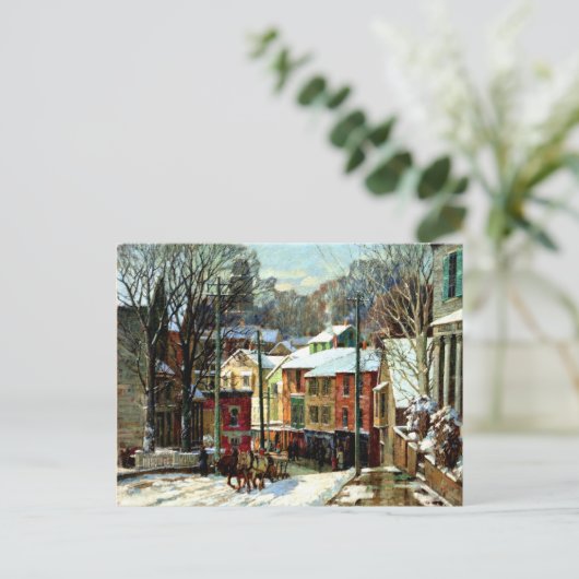 Winter in Gloucester Briefkaart (Staand voorkant)