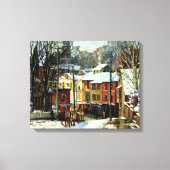 Winter in Gloucester, Massachusetts Canvas Afdruk (Voorkant)