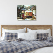Winter in Gloucester, Massachusetts Canvas Afdruk (Insitu (Slaapkamer))