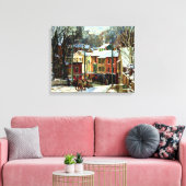 Winter in Gloucester, Massachusetts Canvas Afdruk (Insitu (Woonkamer))