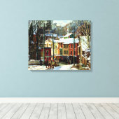Winter in Gloucester, Massachusetts Canvas Afdruk (Insitu (Houten vloer))