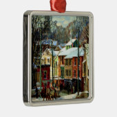 Winter in Gloucester, Massachusetts Metalen Ornament (Rechts)