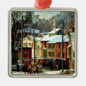 Winter in Gloucester, Massachusetts Metalen Ornament (Voorkant)