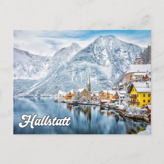 Winter in Hallstatt, Oostenrijk Briefkaart (Voorkant)