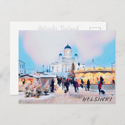 Winter in Helsinki Briefkaart (Voorkant / Achterkant)