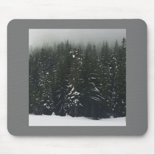 Winter in het bergbos, Oregon Muismat
