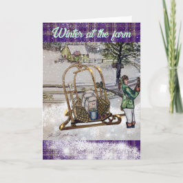 Winter in het boerderij