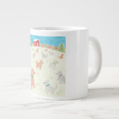 Winter in het boerderij grote koffiekop (Voorkant rechts)