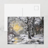 Winter in het bos briefkaart (Voorkant / Achterkant)