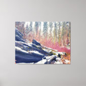 Winter in het bos canvas afdruk (Voorkant)