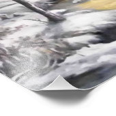 Winter in het bos foto afdruk (Hoek)