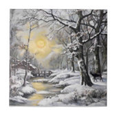 Winter in het bos tegeltje (Voorkant)