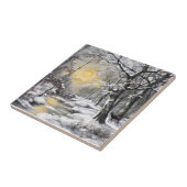 Winter in het bos tegeltje (Zijkant)