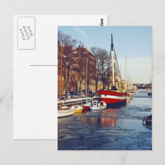 Winter in het Briefkaart van Kopenhagen (Voorkant / Achterkant)