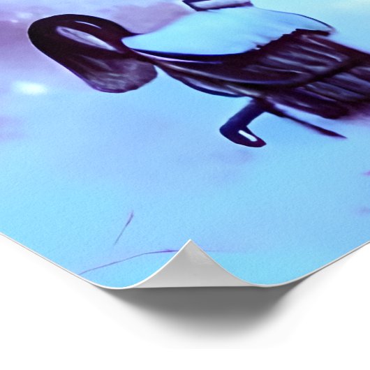 Winter in het dorp | AI Art Poster (Hoek)