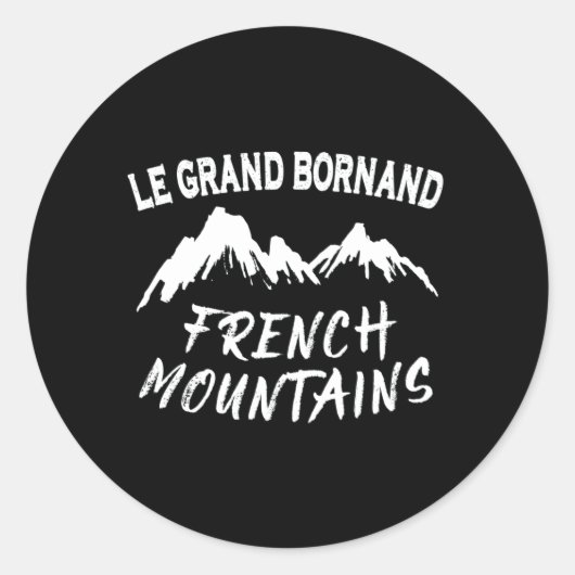 Winter in het Frans Le Grand Bornand Ronde Sticker (Voorkant)