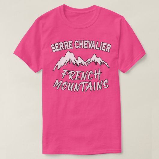 Winter in het Frans Serre Chevalier T-shirt (Design voorkant)