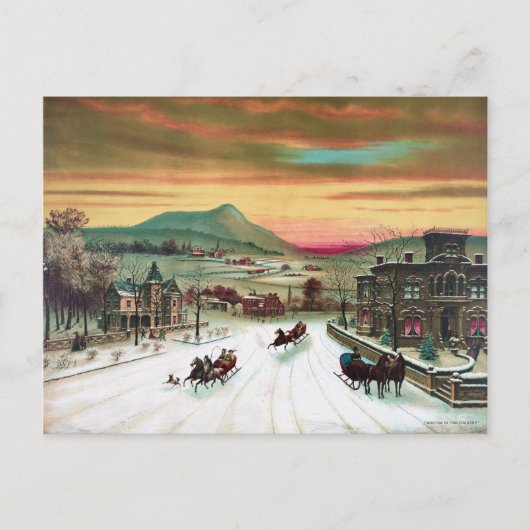 Winter in het land briefkaart (Voorkant)