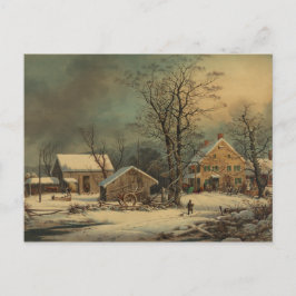 Winter in het land: Een koude ochtend Briefkaart