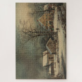 Winter in het land: een koude ochtend legpuzzel (Verticaal)