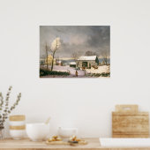 Winter in het land - GH Durrie Fine Art Poster (Keuken)