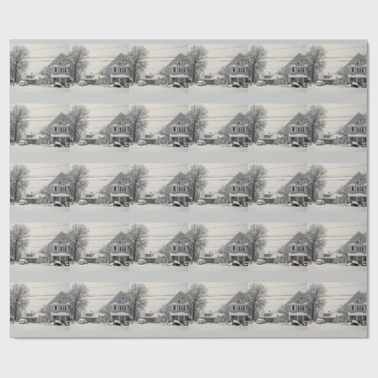 WINTER IN HET NABUURSCHAPSEBIED CADEAUPAPIER (Vlak)