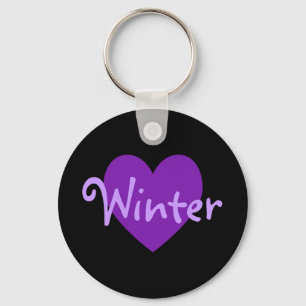 Winter in het Paars Sleutelhanger