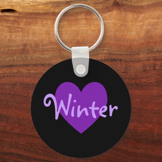 Winter in het Paars Sleutelhanger (Voorkant)