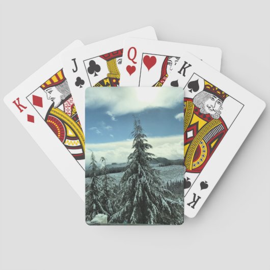 Winter in het staatsbos van Tillamook, Oregon Pokerkaarten (Achterkant)
