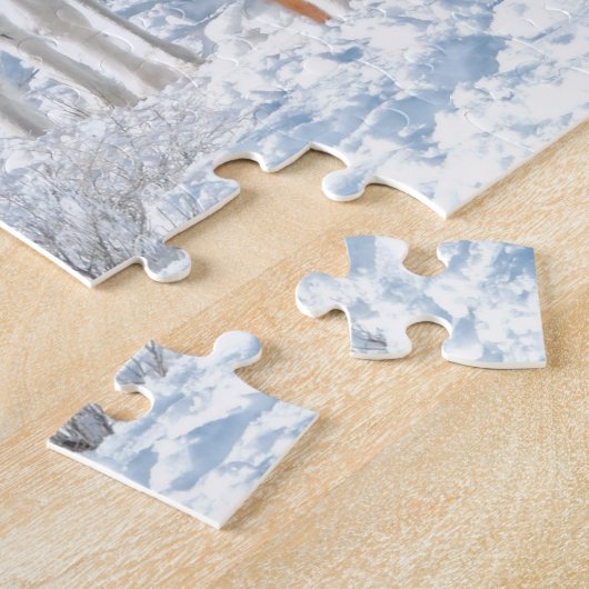Winter in het zand-wasbekken legpuzzel (Zijkant)