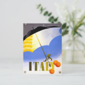 Winter in Italië Poster voor reizen teruggezet Briefkaart (Staand voorkant)