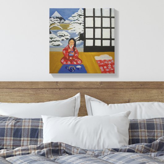 Winter in Japan Canvas Afdruk (Insitu (Slaapkamer))