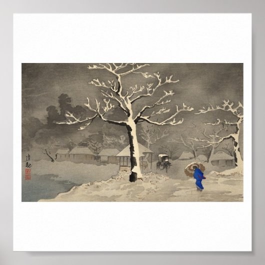 Winter in Japan circa 1915 Poster (Voorkant)