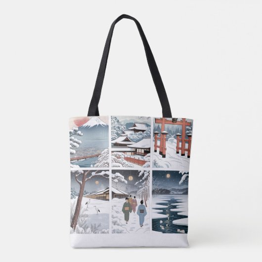 Winter in Japan Shirt Tote Bag (Achterkant)
